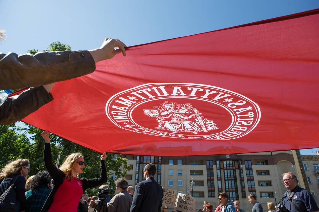 Mitingas dėl universitetų reformos