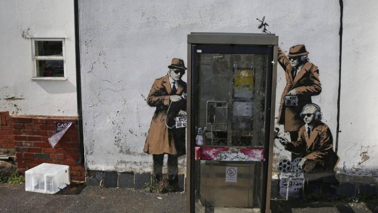 Anglijoje sugadintas milijono vertas Banksy grafitis