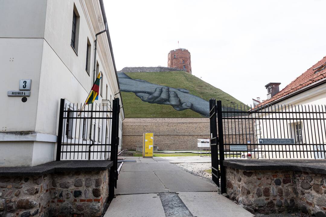 Prancūzų menininko Saype freska ant Gedimino kalno