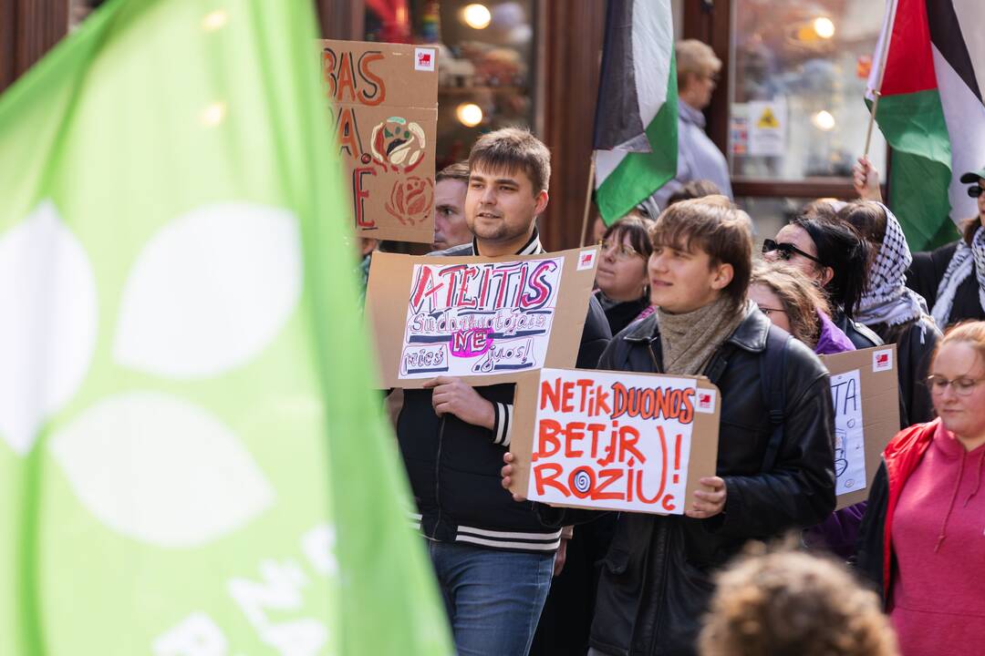 Profesinės sąjungos (G1PS) ir „KArtu – Kairiųjų Aljanso“ eitynės Vilniuje