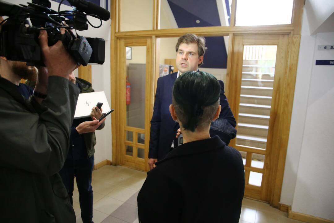 Kristijonas Bartoševičius atvyko į teismą pratęsti savo baigiamąją kalbą
