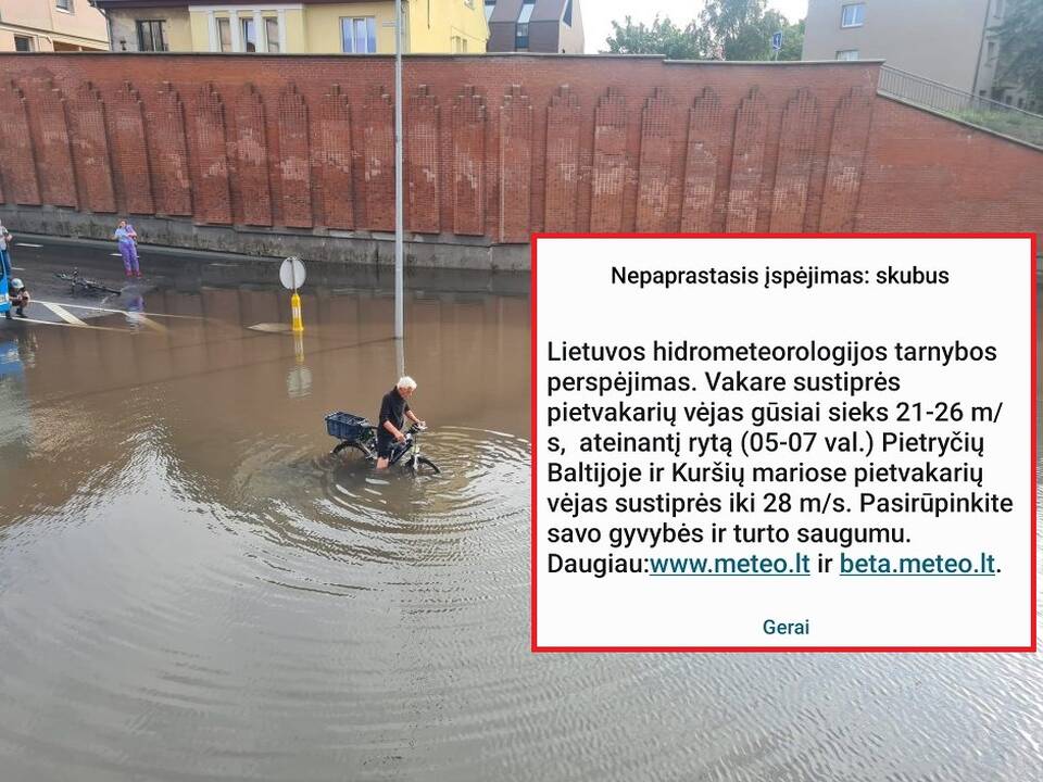 Klaipėda laukia dar vienos audros: bus pavojinga