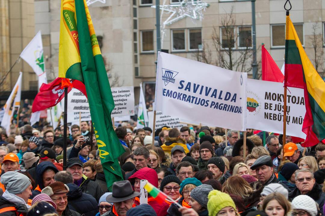 Protestas „Paskutinis skambutis“