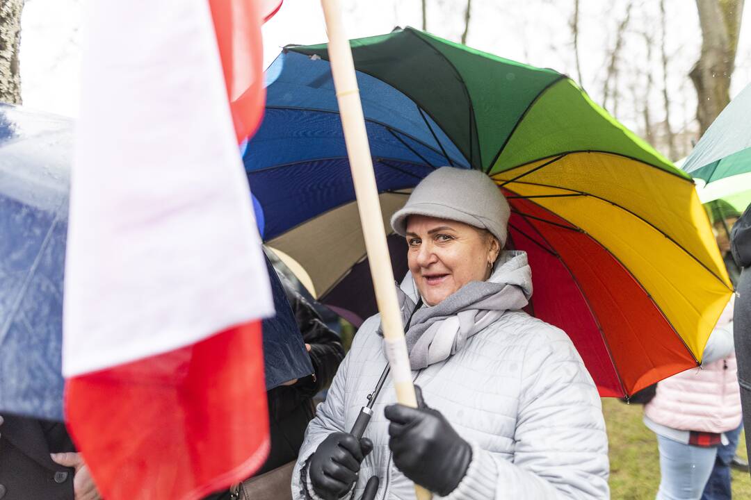 Mitingas „Apginti tautinių mažumų mokyklas Trakų rajone“