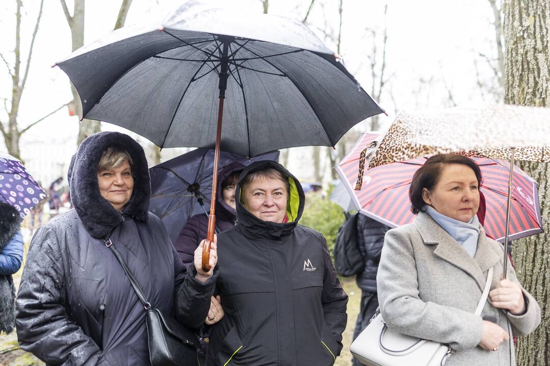 Mitingas „Apginti tautinių mažumų mokyklas Trakų rajone“