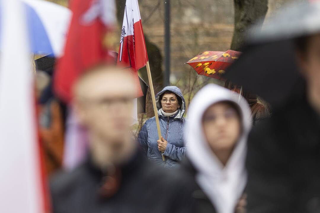 Mitingas „Apginti tautinių mažumų mokyklas Trakų rajone“