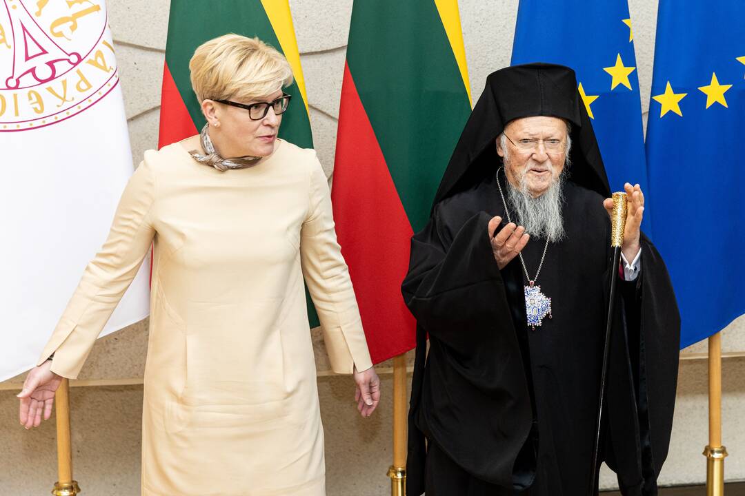 I. Šimonytė susitiko su Konstantinopolio patriarchu Baltramiejumi I