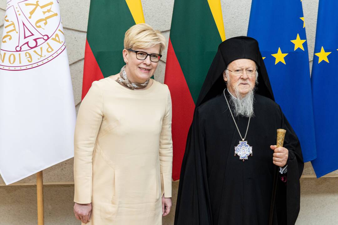 I. Šimonytė susitiko su Konstantinopolio patriarchu Baltramiejumi I