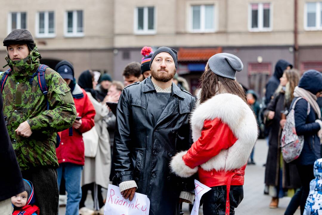 Prie Seimo – protestas dėl plynųjų miškų kirtimų