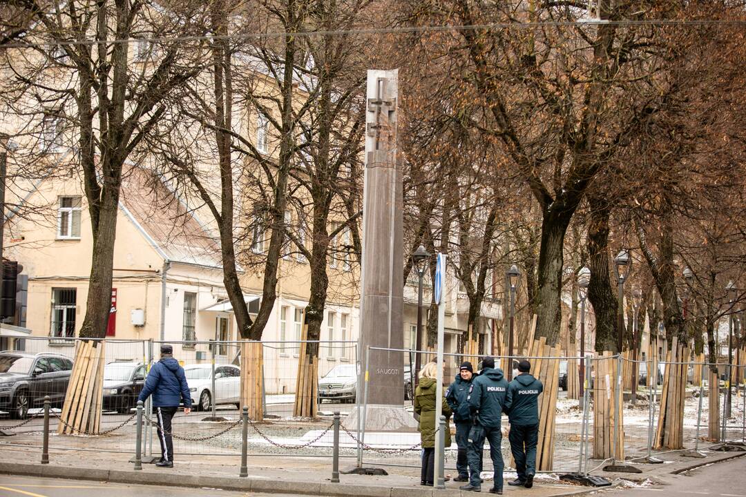 Policijos 100-mečiui skirtas obeliskas Kaune