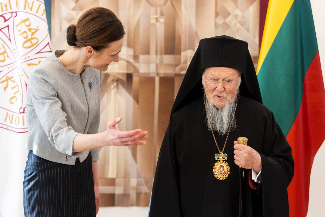 Seimo pirmininkė susitiko su Konstantinopolio patriarchu Baltramiejumi I