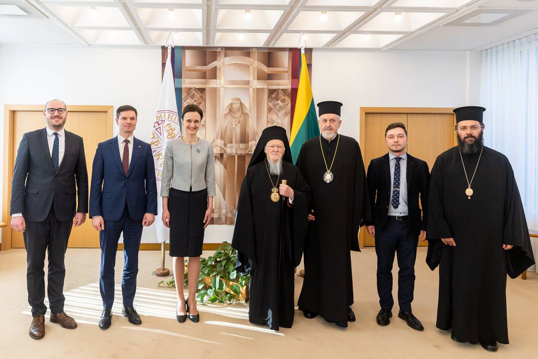 Seimo pirmininkė susitiko su Konstantinopolio patriarchu Baltramiejumi I