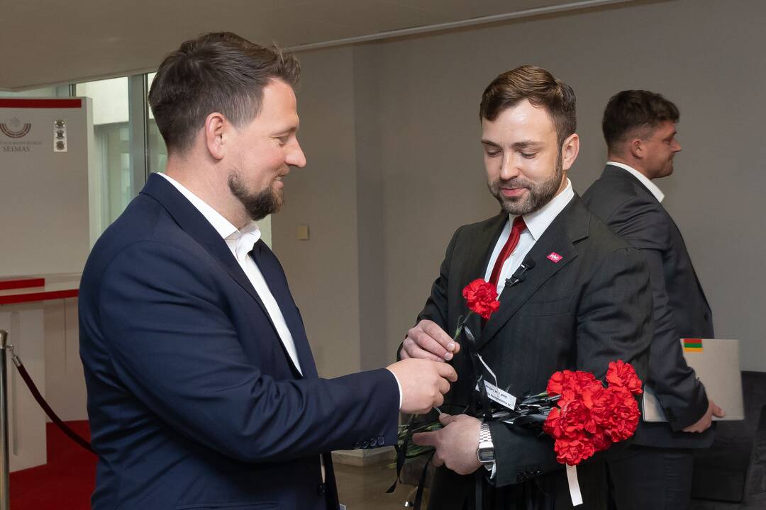Remigijus Žemaitaitis (kairėje) ir Tomas Vytautas Raskevičius