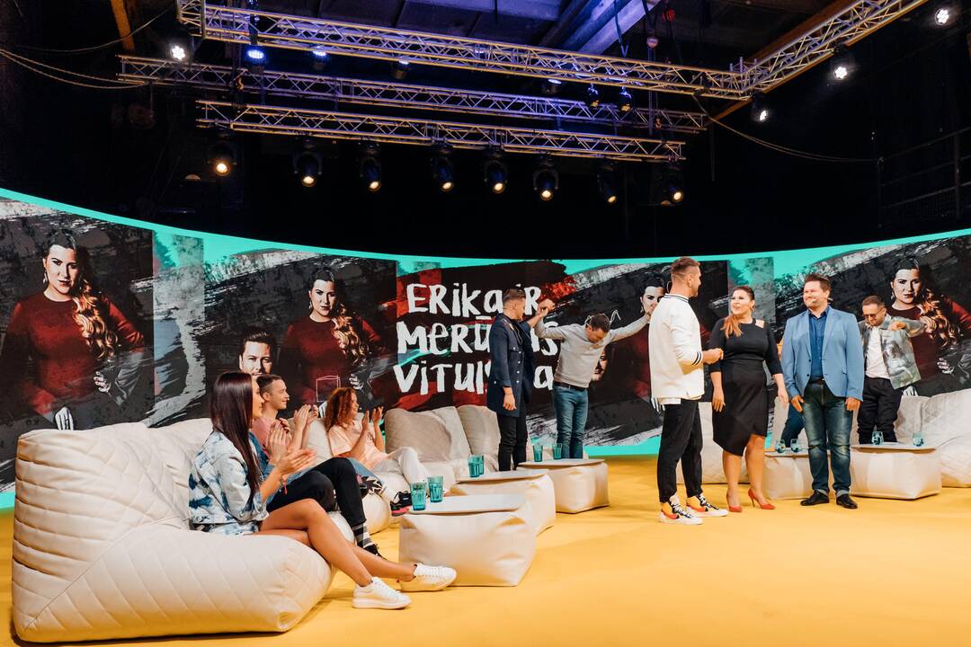 Mantas Stonkus (kairėje), Erika Vitulskienė, Merūnas Vitulskis