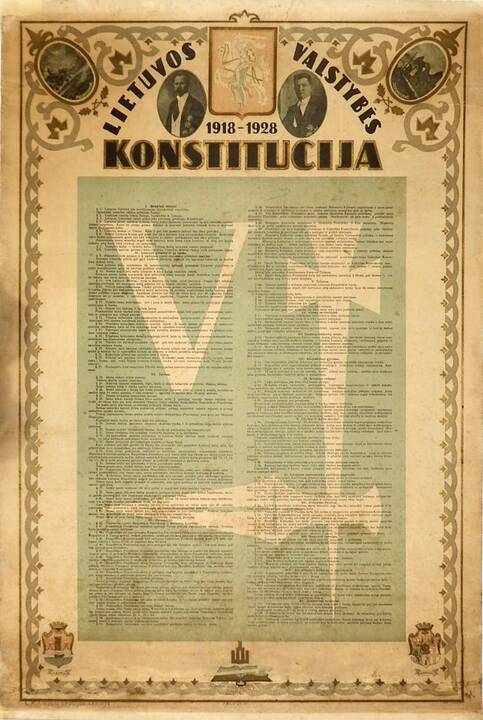Mažosios Lietuvos istorijos muziejuje bus galima pamatyti unikalų 1928 m. plakatą, kuriame pristatoma pirmoji (laikinoji) Konstitucija, priimta 1918 m.