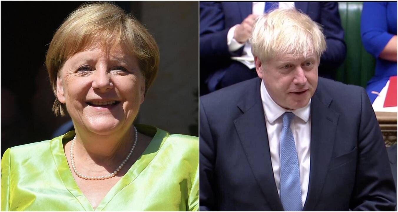 Angela Merkel ir Borisas Johnsonas