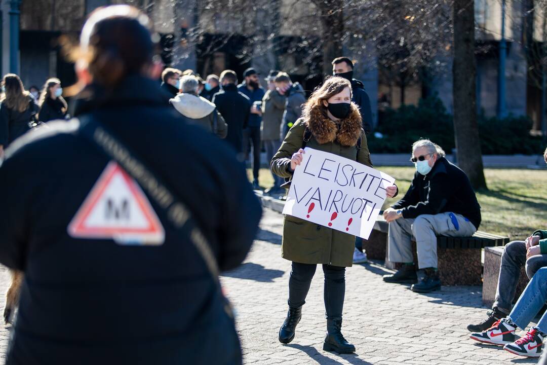 Prie Seimo – protestas dėl vairavimo egzaminų atnaujinimo