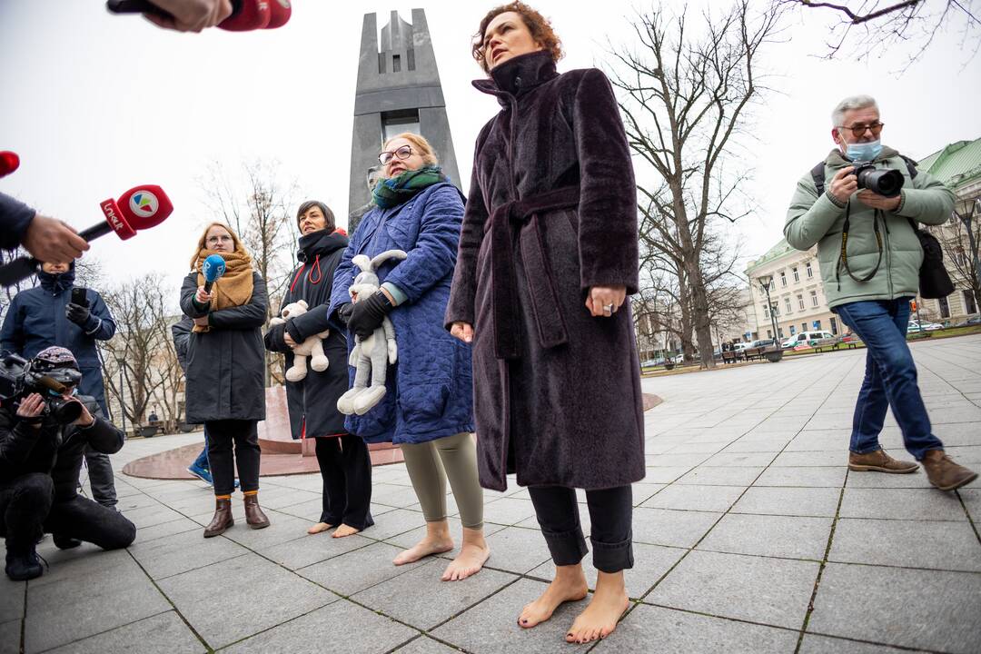 Protestas Vilniuje prieš galimybių pasą vaikams