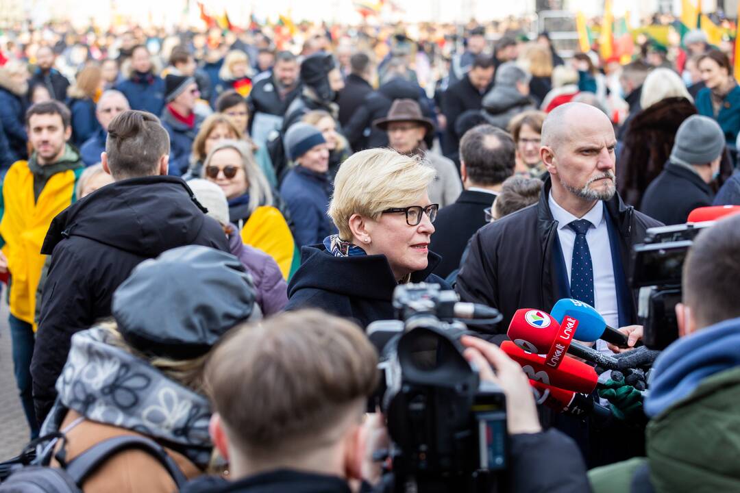 S. Daukanto aikštėje – Baltijos valstybių vėliavų pakėlimo ceremonija