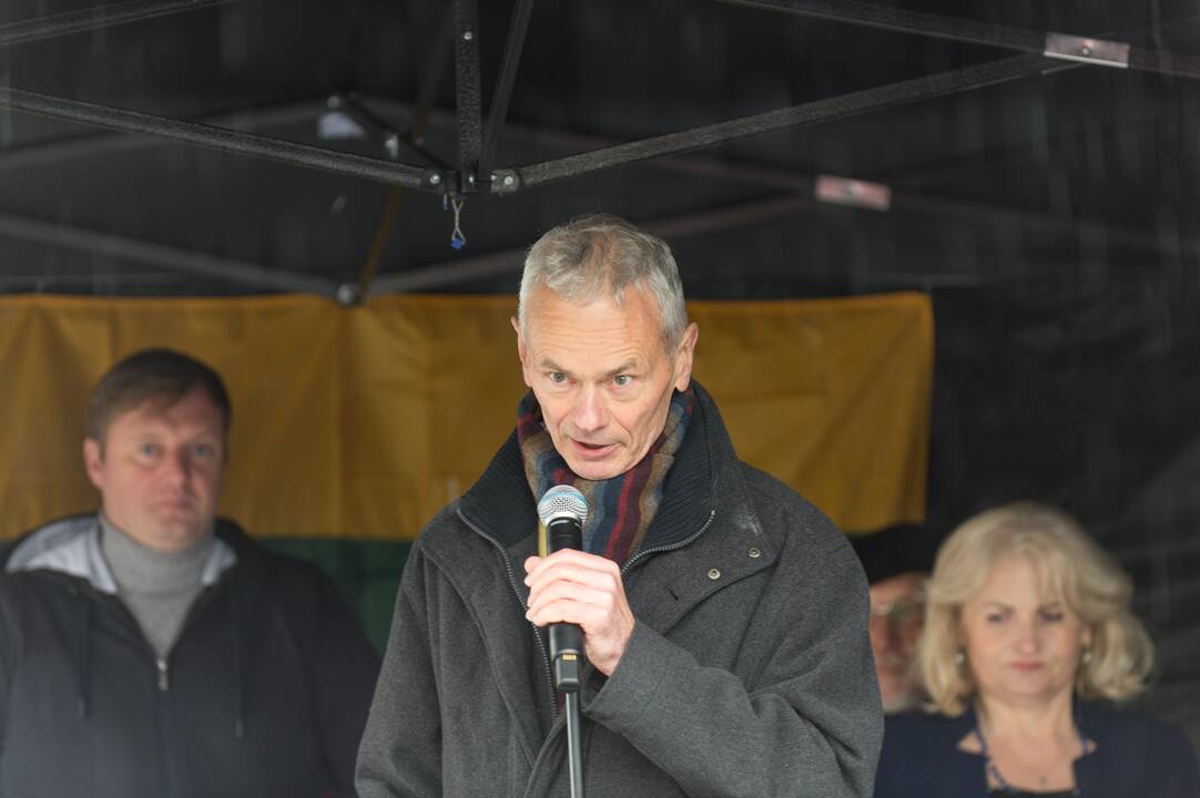 Protesto akcija Vilniuje prieš ribojimus nepasiskiepijusiems
