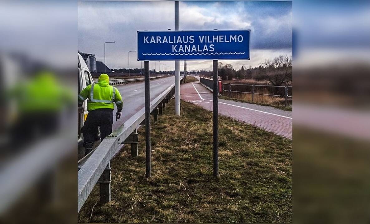 Pokytis: buvęs Klaipėdos kanalas Klaipėdos mieste oficialiai tapo Karaliaus Vilhelmo kanalu.