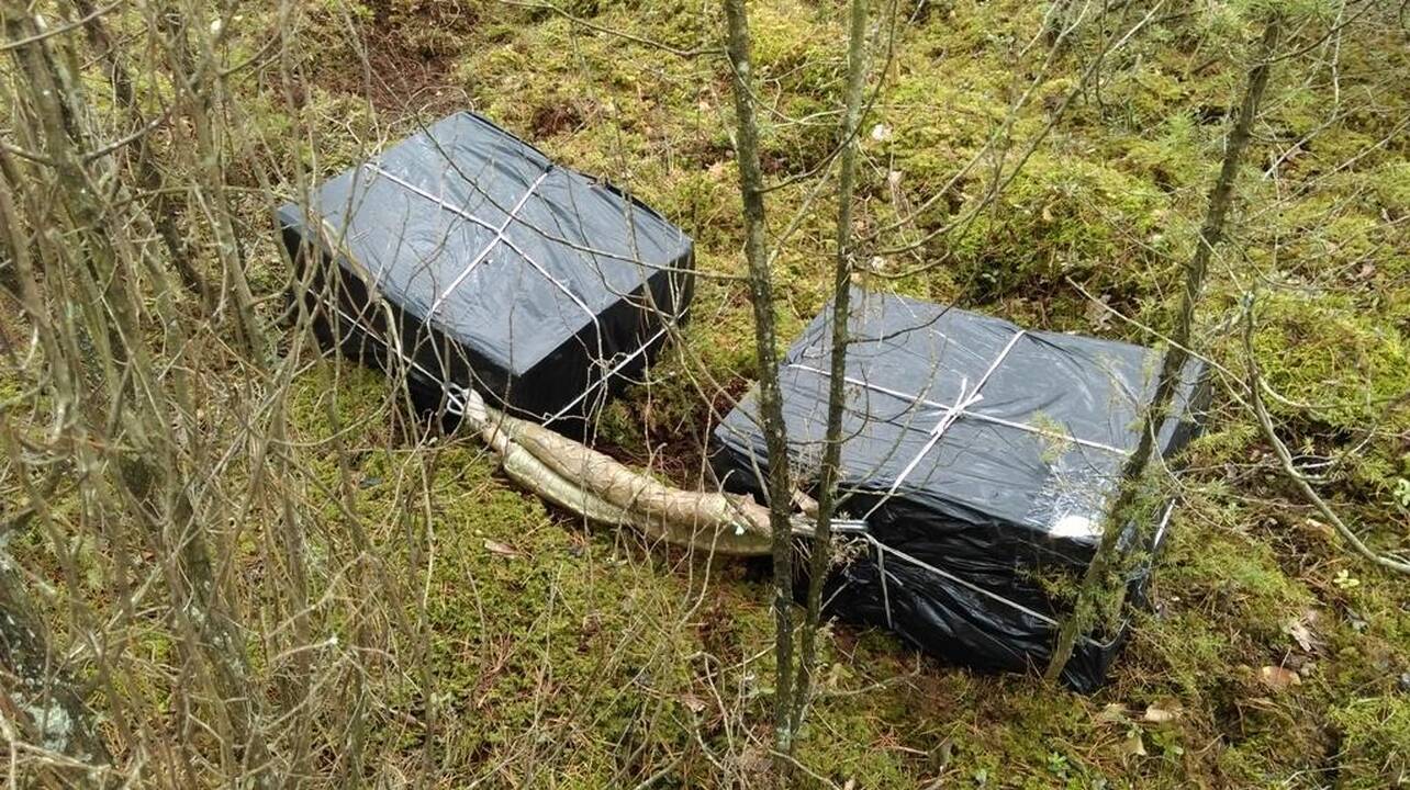 Sprukdami nuo pasieniečių kontrabandininkai rūkalus išmetė miške