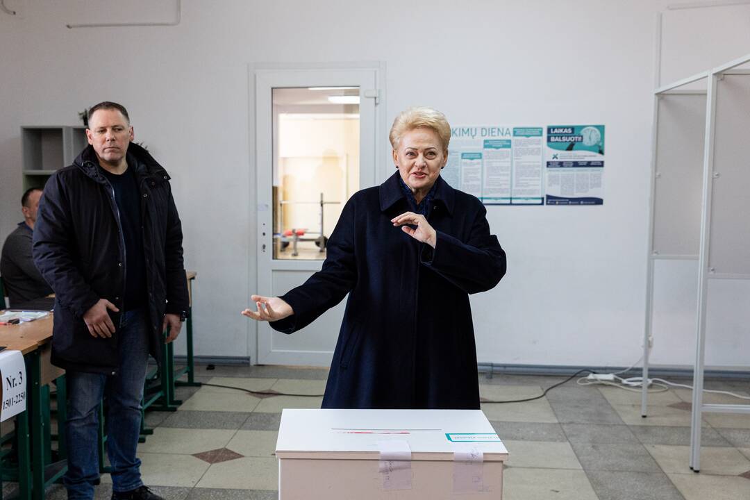 D. Grybauskaitė balsavo antrajame savivaldos rinkimų ture