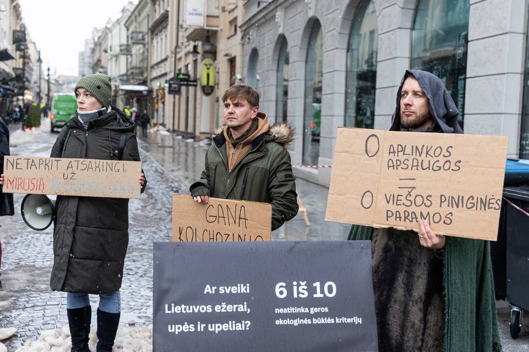 Vilniuje – aplinkosaugininkų kontroprotestas prieš ūkininkų mitingą