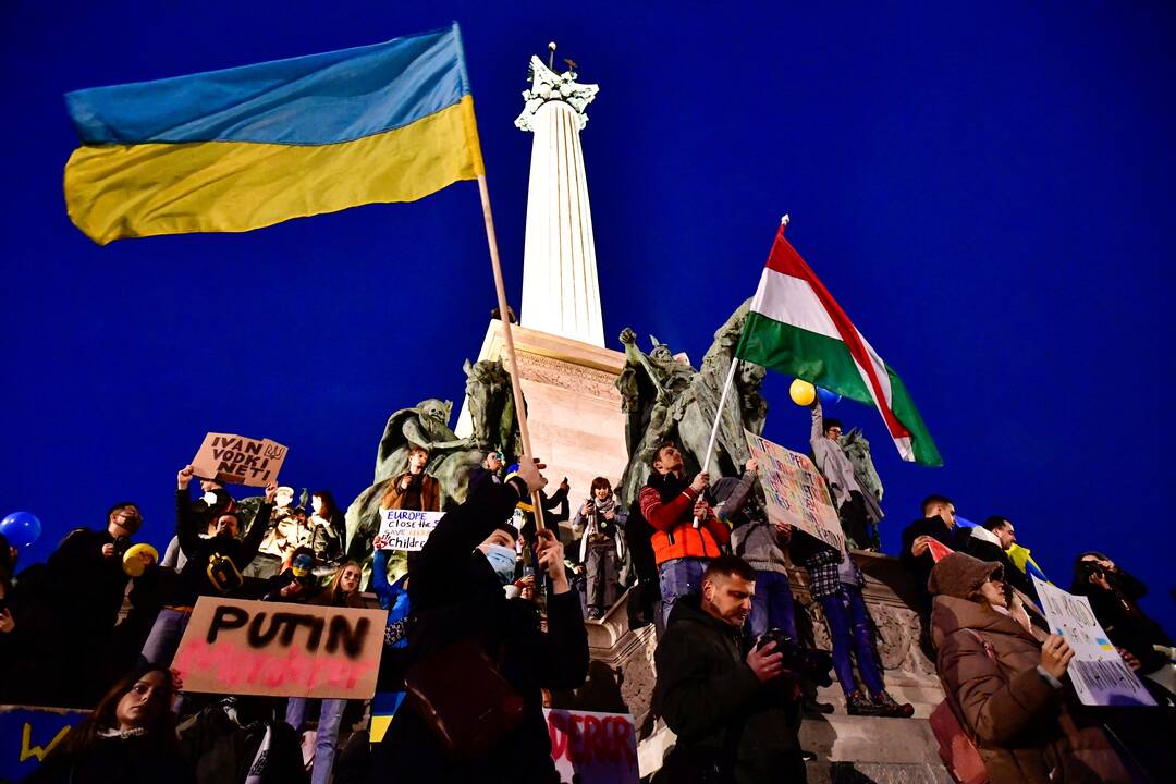 „Rusija, lauk!“ – pasaulyje vyksta solidarumo su Ukraina protestai