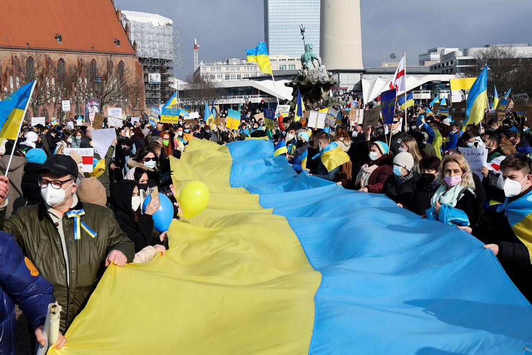 Berlyne – šimtatūkstantinė solidarumo akcija Ukrainai palaikyti