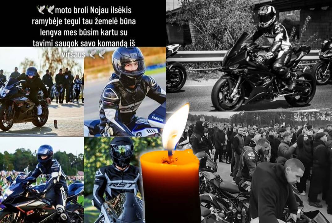 Vaizdai gniaužia kvapą: amžinybėn išlydėtas Kaune žuvęs 19-metis motociklininkas 