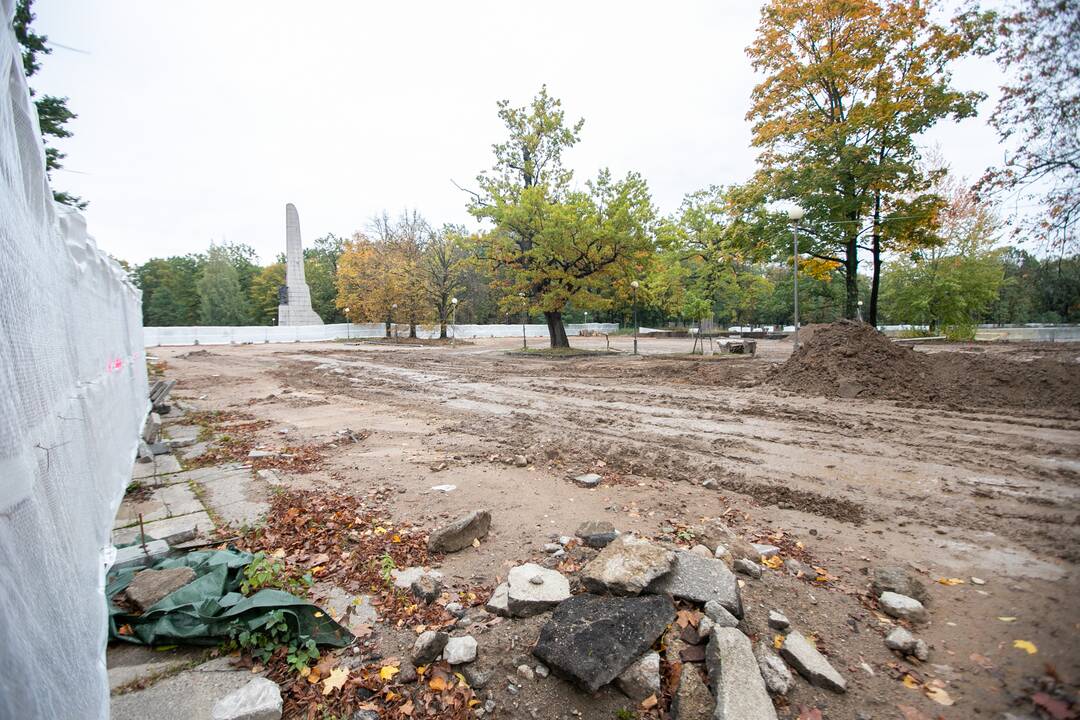 S.Dariaus ir S.Girėno stadione dirba sunkioji technika