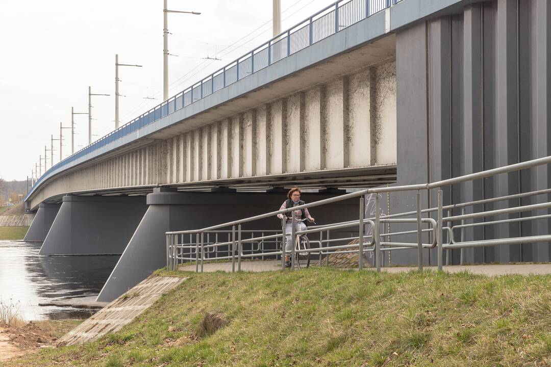 Vaizdas: takas Šančiuose drieksis palei Nemuną.