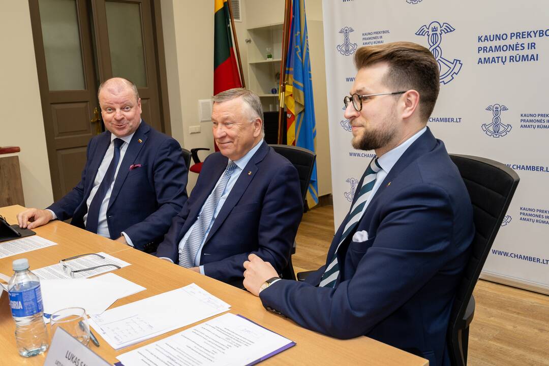 Kauno verslininkų susitikimas su S. Skverneliu ir L. Savicku