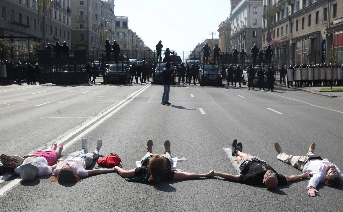 Per A. Lukašenkos gimtadienį – tūkstantinės minios protestas