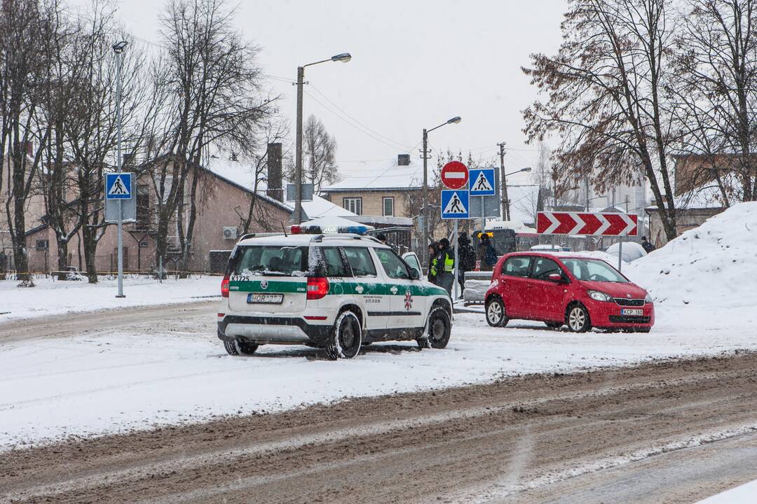 Sudėtingos eismo sąlygos Kaune