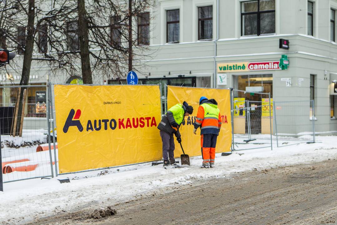 Sudėtingos eismo sąlygos Kaune