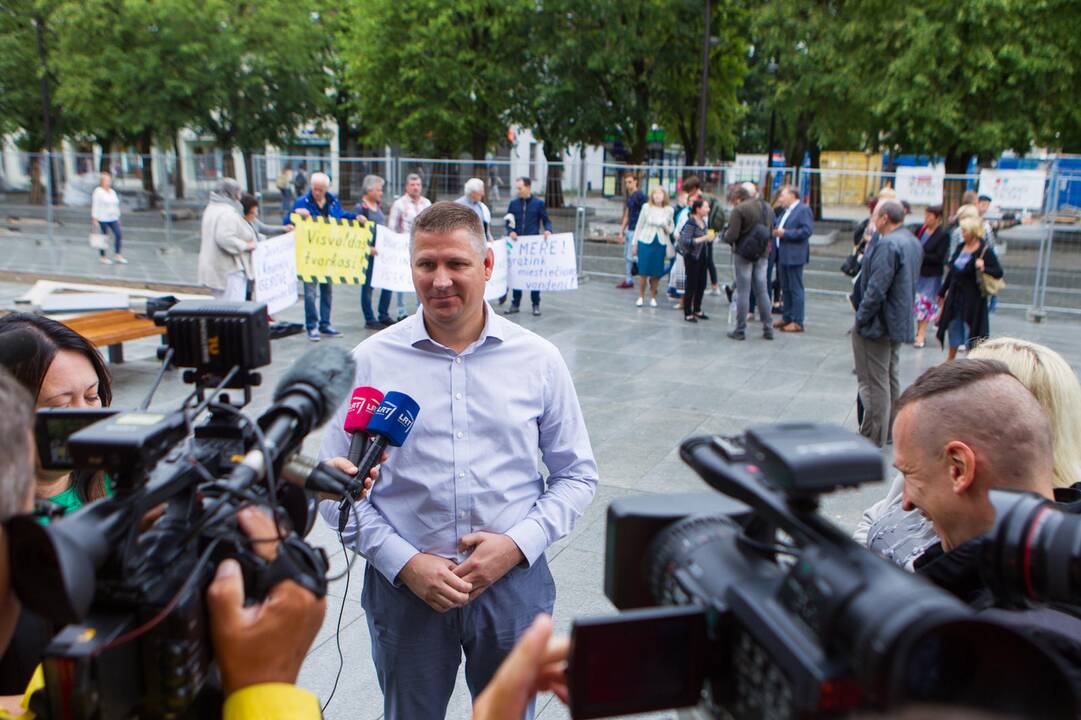 Protestavo, kad nepritrūktų vandens