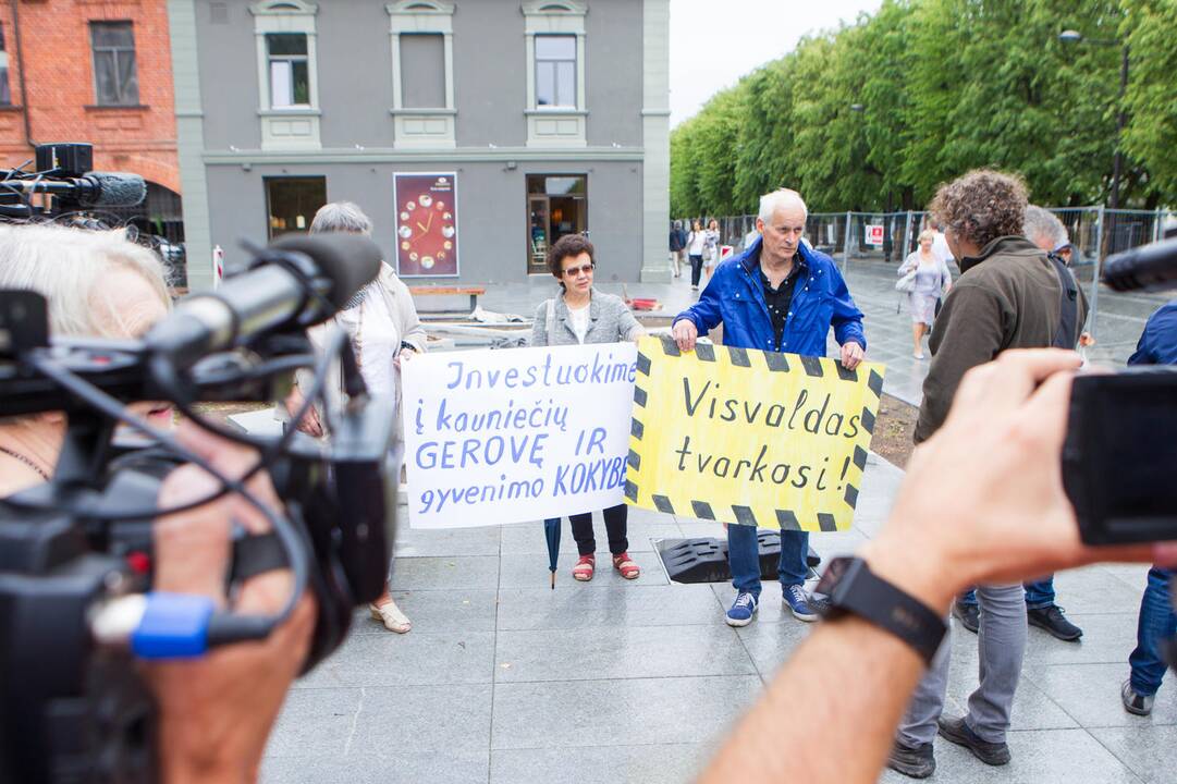 Protestavo, kad nepritrūktų vandens