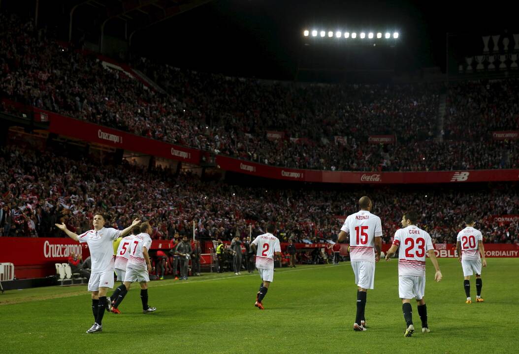 „Sevilla“ sutriuškino varžovus Ispanijos futbolo taurės pusfinalyje