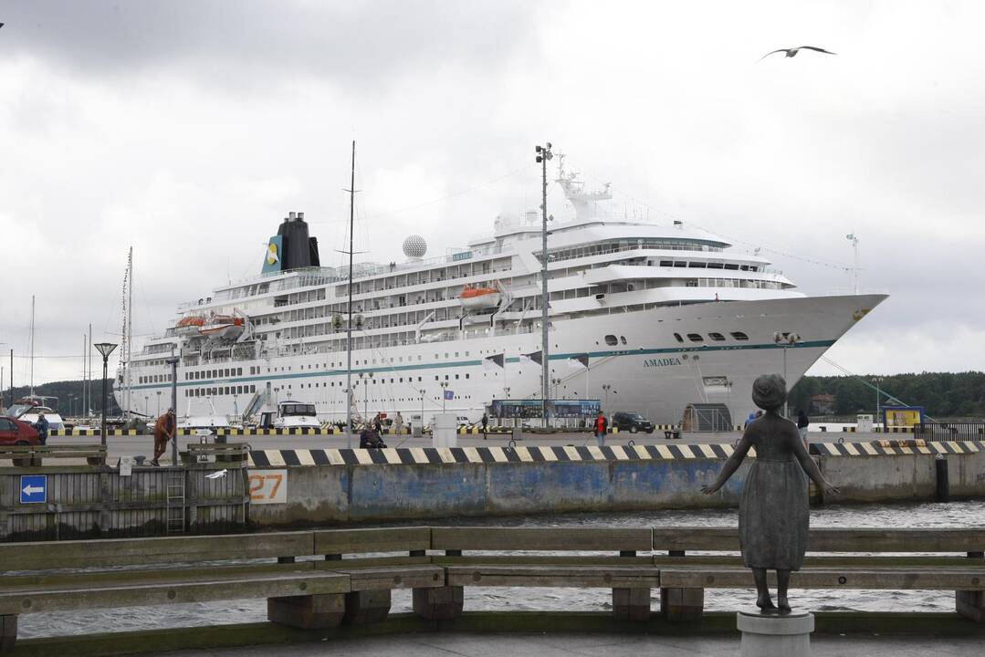 Į uostamiestį atplaukė laivas žvaigždė "Amadea", kuriame daug metų filmuojama vokiečių televizijos laida.