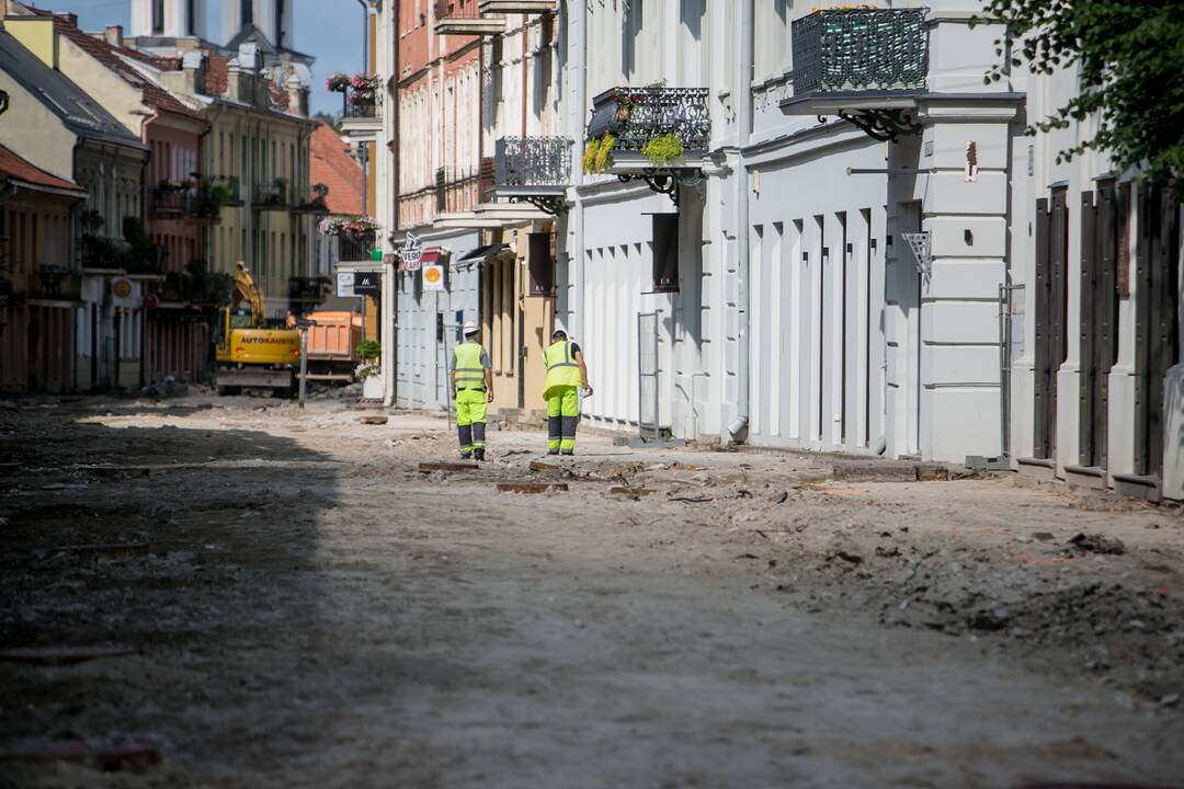 Vilniaus gatvės remontas įsibėgėja