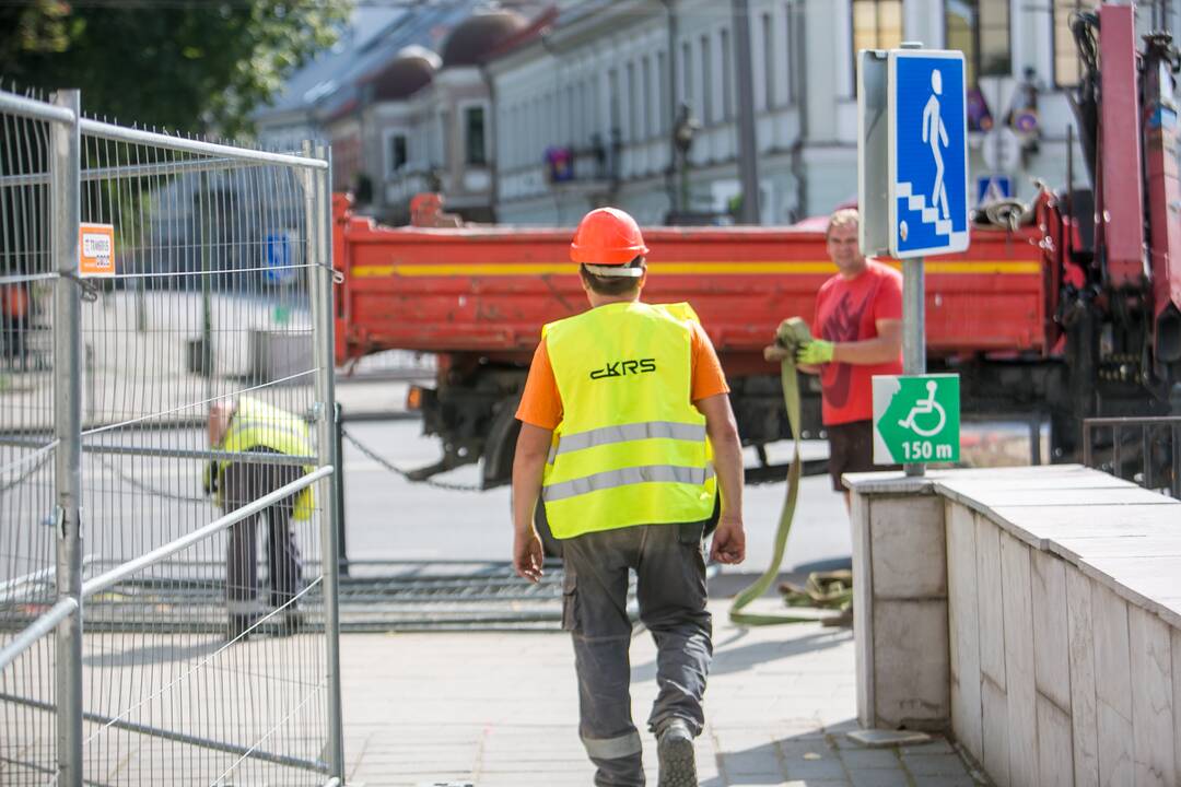 Vilniaus gatvės remontas įsibėgėja