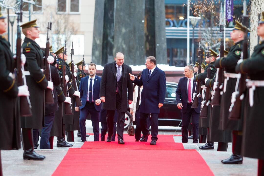 Lietuvos vadovai susitiko su Sakartvelo premjeru