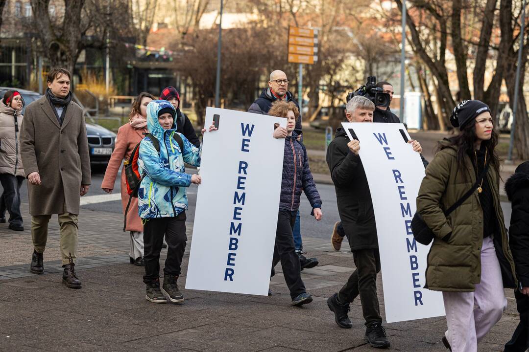 Tarptautinės Holokausto aukų atminimo dienos eisena Vilniuje