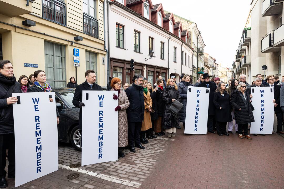 Tarptautinės Holokausto aukų atminimo dienos eisena Vilniuje