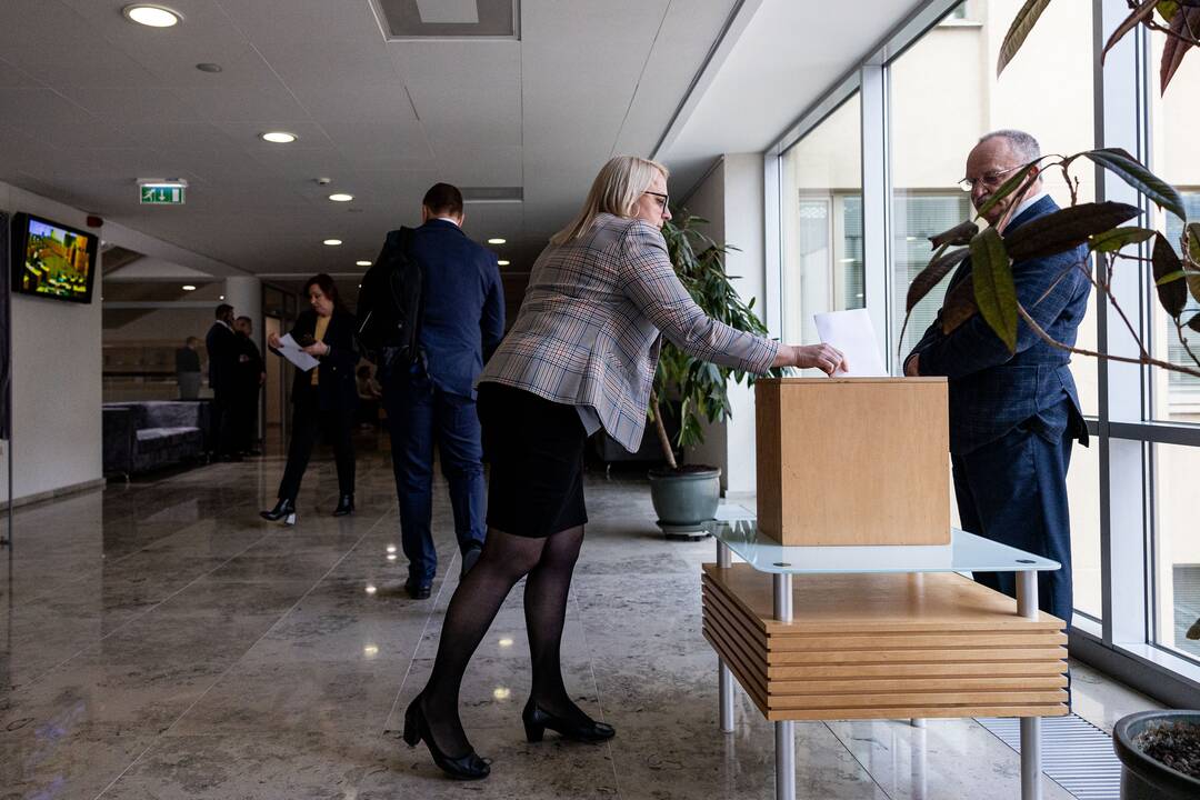 Balsavimas dėl Irenos Segalovičienės paskyrimo valstybės kontroliere