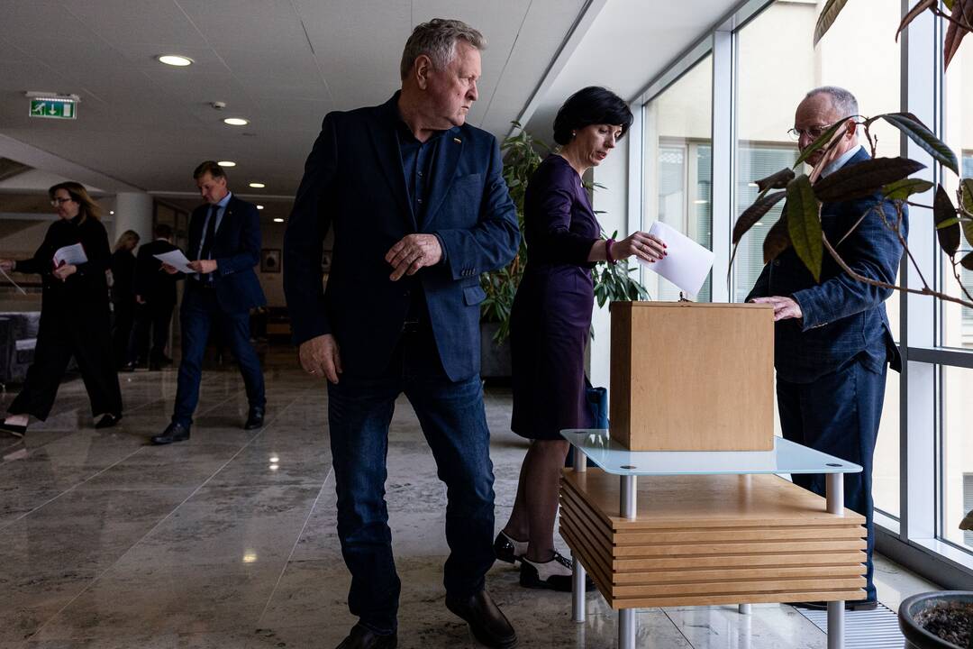 Balsavimas dėl Irenos Segalovičienės paskyrimo valstybės kontroliere