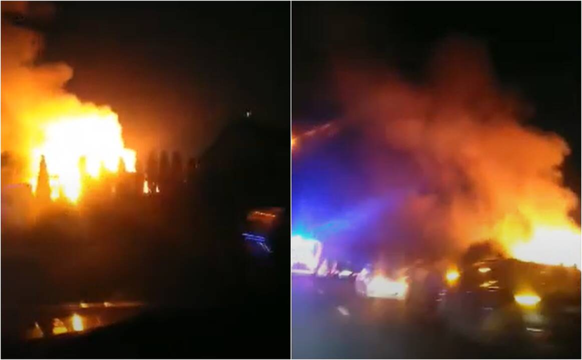 Kauno rajone užsiliepsnojus ūkiniam pastatui žuvo gyvuliai, nukentėjo moteris
