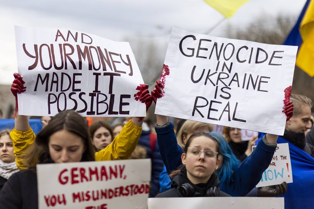 Protestas prie Vokietijos ambasados Vilniuje